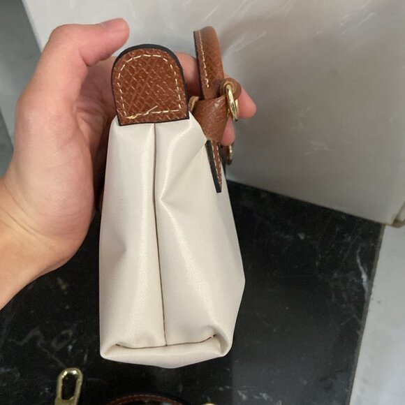 Longchamp Le Pliage XS Mini Tote Shoulder Bag White Handbag Outlet New FS JP👀 - Picture 5 of 6